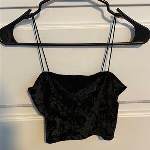 Elegant Black Velvet Women's Top